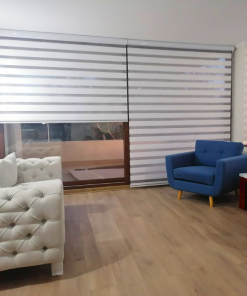 Cortinas Roller Duo Seda Blanco