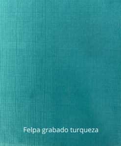 Tela Tapiz Felpa Grabado Turquesa
