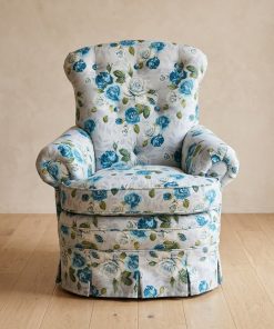 Poltrona en Lona Flores Turqueza