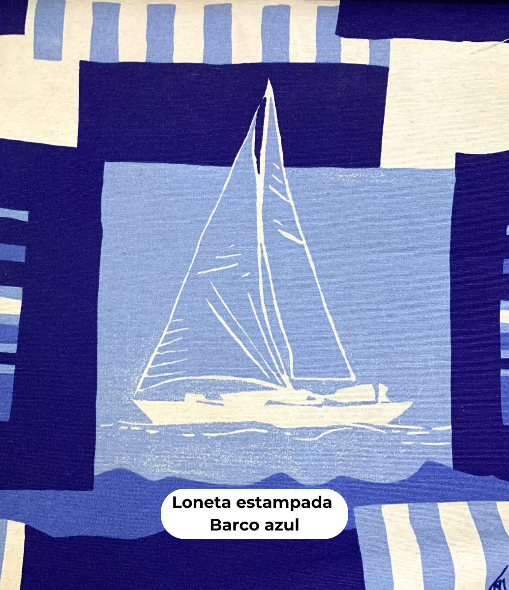 Lino barco azul