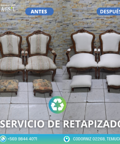 Retapizado Sitial y Posa pies