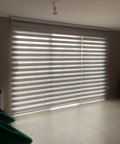 Cortinas Roller Duo Translucida Gris Claro