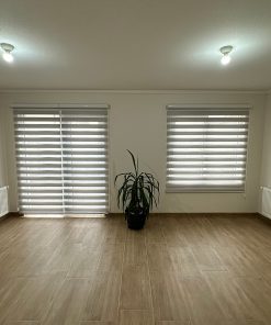 Cortinas Roller Duo Translucida Gris Claro