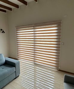 Cortina Roller Duo Seda Tostado