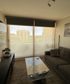 Roller Doble - Blackout Gris Oscuro y Screen 3% Beige Con Cenefa Personalizada